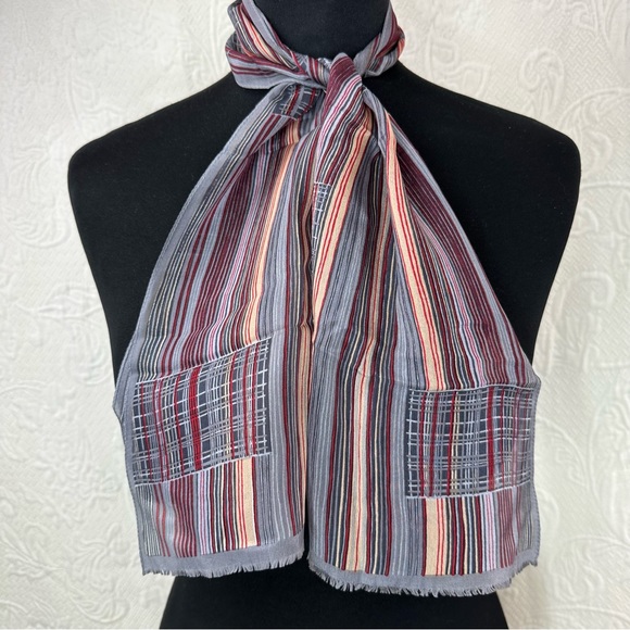 Oscar de la Renta II 70s RARE Vintage Bow Scarf - Picture 3 of 12